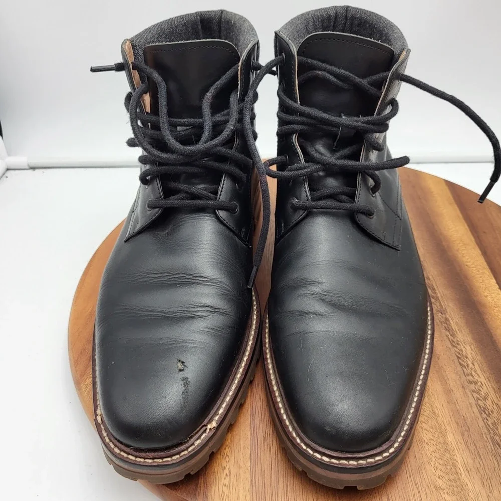Warfield &‎ Grand Chukka Boots Mens Size 11.5 Black Leather Allen Dress Boots